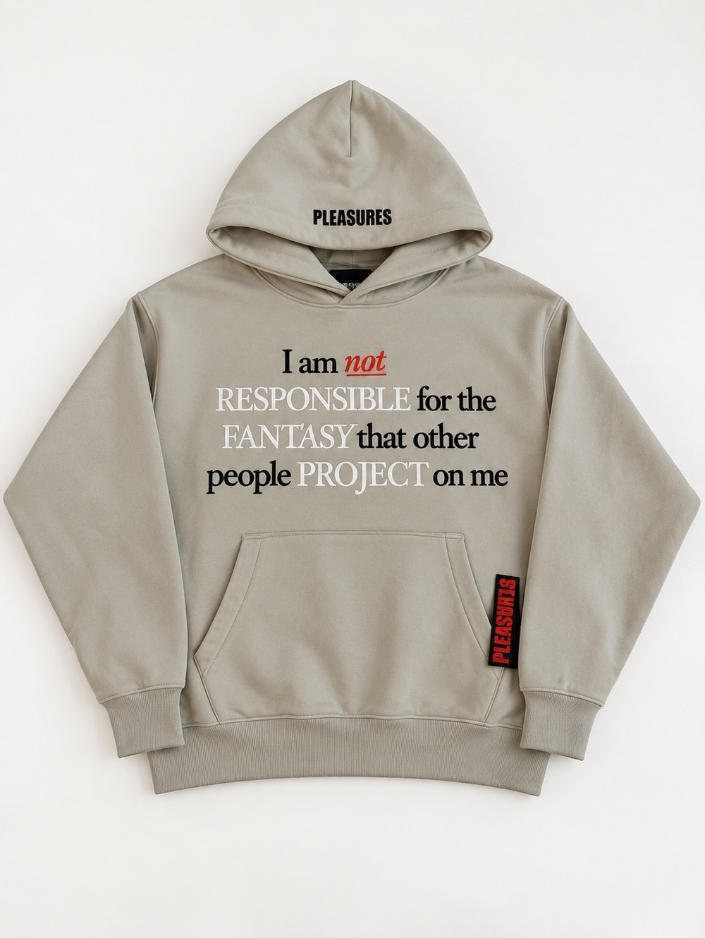 PLEASURES Responsible hoodie in the color Steel, size Small NWT